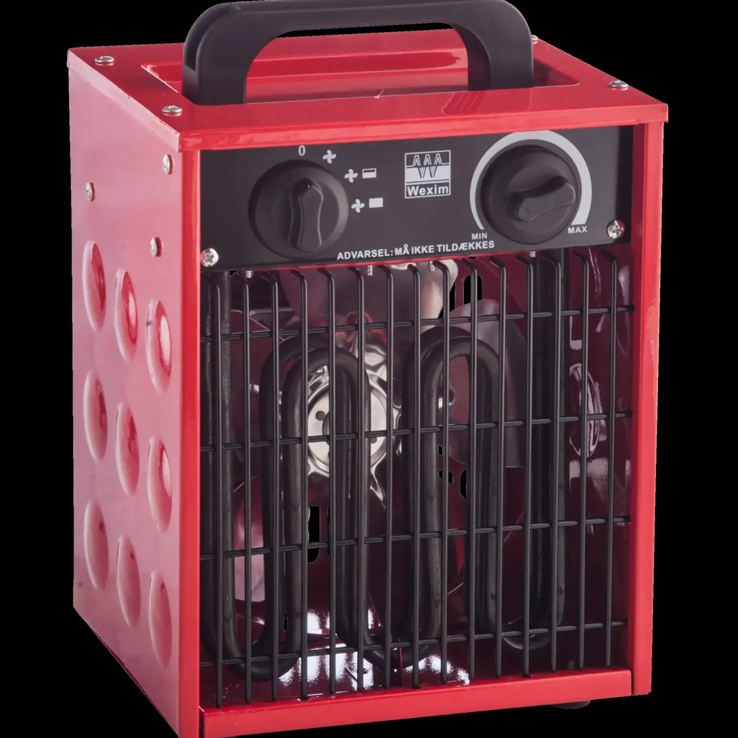 Wexim varmeblæser 2KW rød