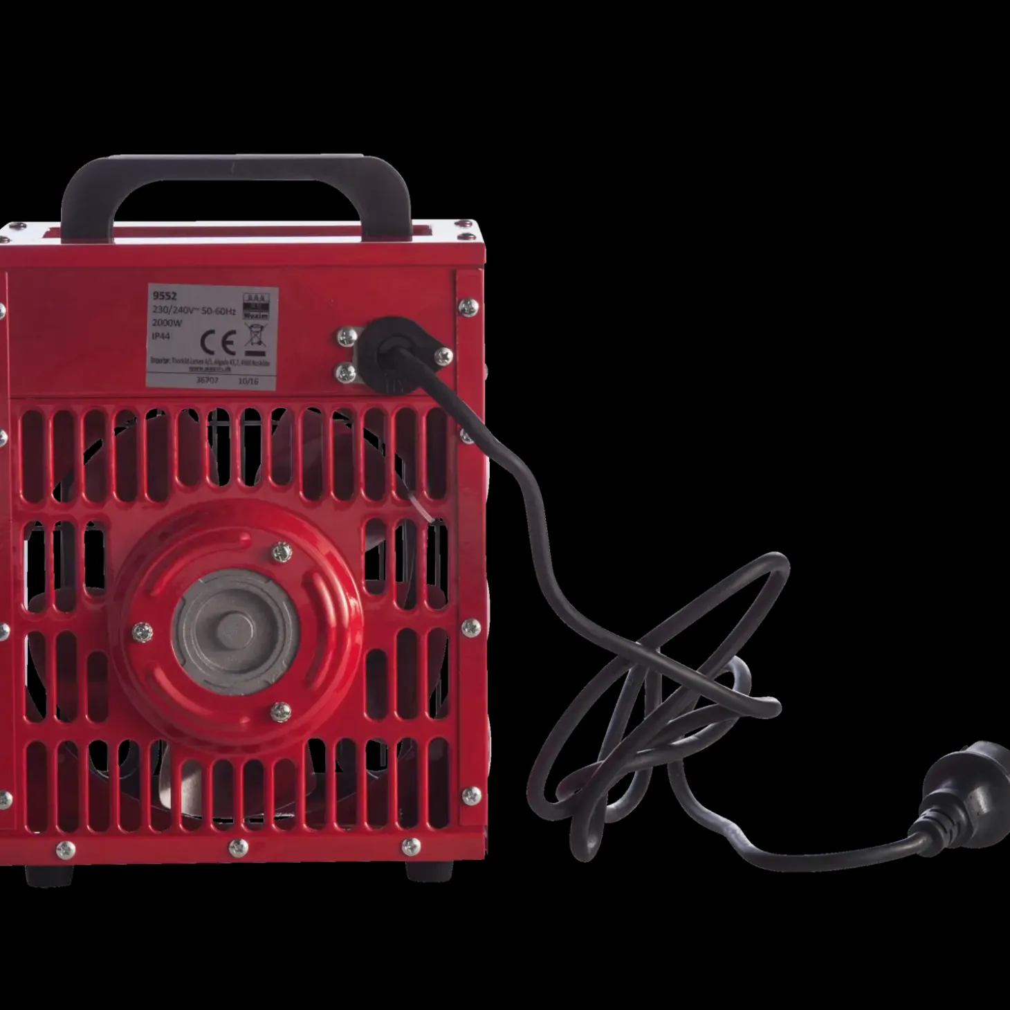 Wexim varmeblæser 2KW rød