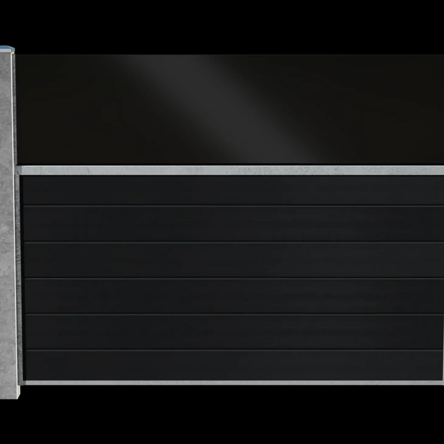 Wimex Livø Prime komposithegn m. glas MatSort 140 cm