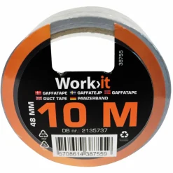 Work>it gaffatape 48 mm x 10 m grå