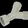 Y-rør 3/4"x3/4"3/4" hvid plast